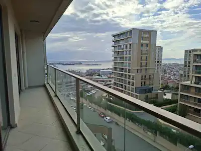 Evora C Parsel eşyalı, balkonlu, deniz manzaralı kiralık 2+1 daire
