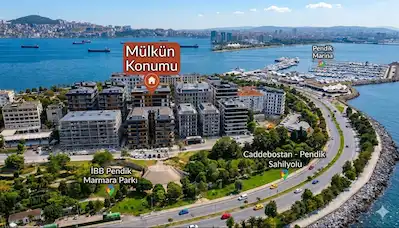 Pendik Burnu’nda Adalar ve deniz manzaralı satılık 5+1 daire